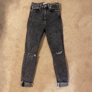 Zara Washed Black Skinny Jean